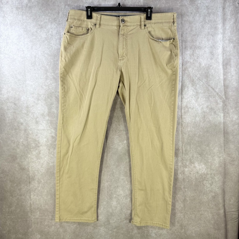 Iron Co Pants Men 38x30 Tan‎ Patriot Classic Comfort Straight Leg Flat Front